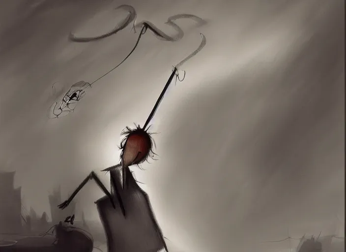 Image similar to a man with nail like hair 4 1 6 0 by yves tanguy, trending on artstation