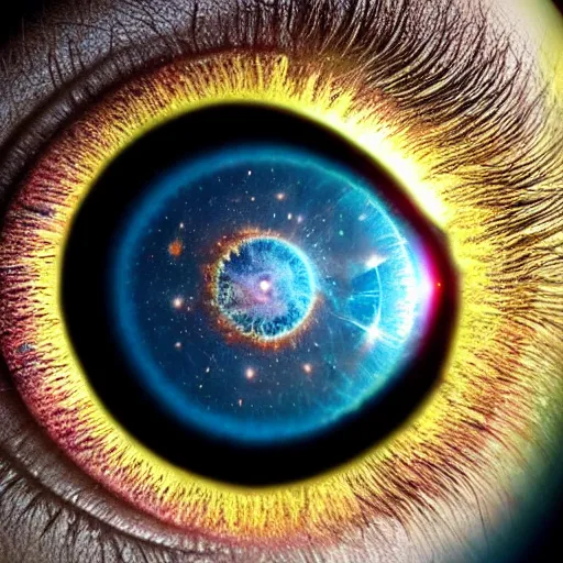 Image similar to the universe in an eye