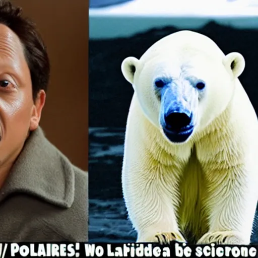 Image similar to rob schneider as a polar bear