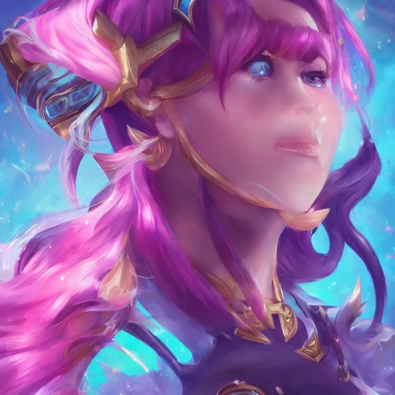 Image similar to Trending on ArtStation, League of Legends, Star Guardians, Portrait