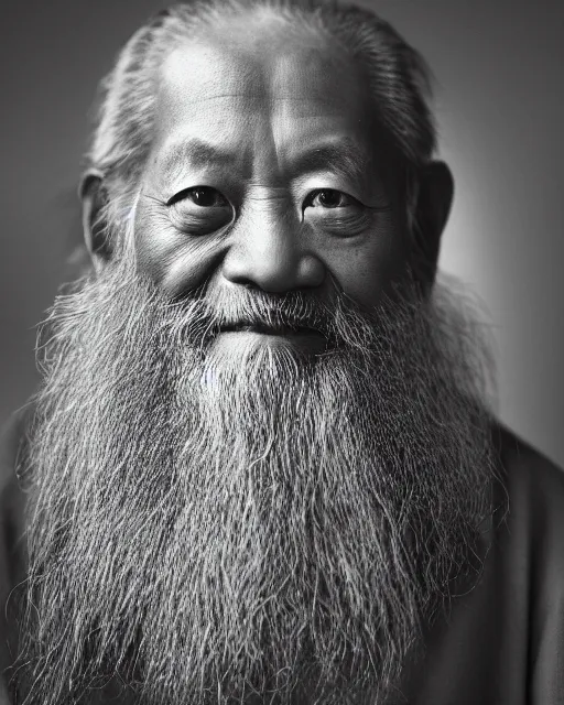 Image similar to an award winning portrait photograph of Lao tzu