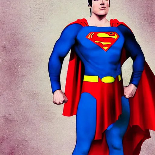 Image similar to superman in real life, photograph, realistic, detailed