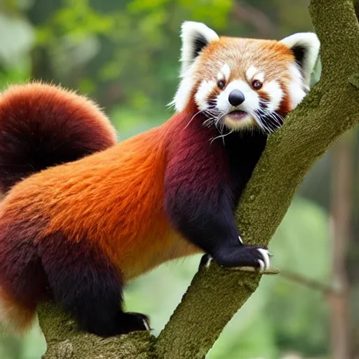 Prompt: a cute red panda wearing a shirt