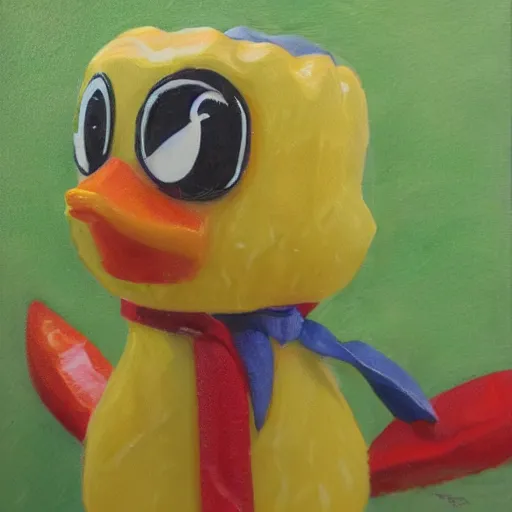 Prompt: rubber ducky portrait