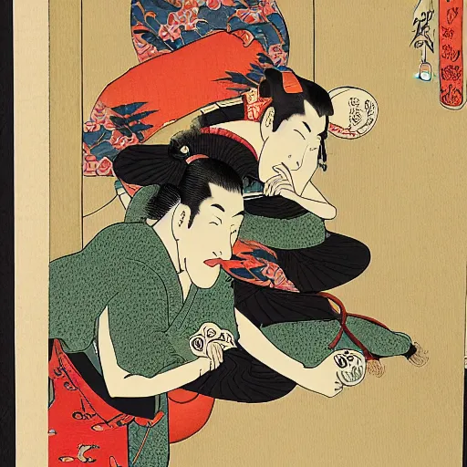 Image similar to Lalo Salamanca ukiyo-e highly detailed