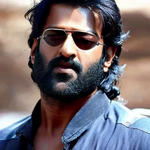 Image similar to film still of prabhas in kgf chapter 2