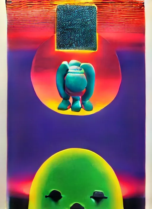 Image similar to the end by shusei nagaoka, kaws, david rudnick, airbrush on canvas, pastell colours, cell shaded, 8 k