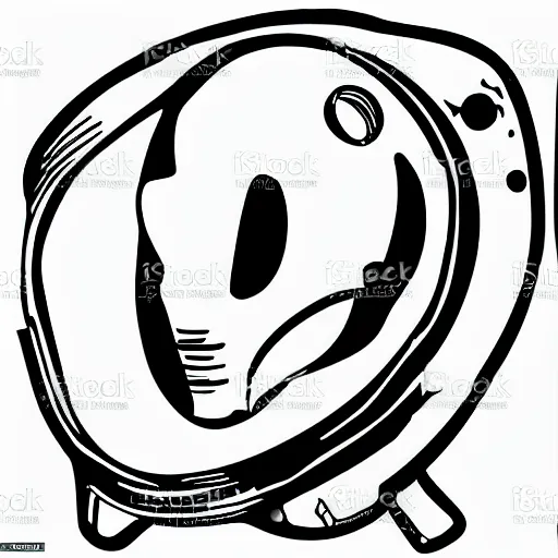 Image similar to monocolor vector art of an astronaut helmet