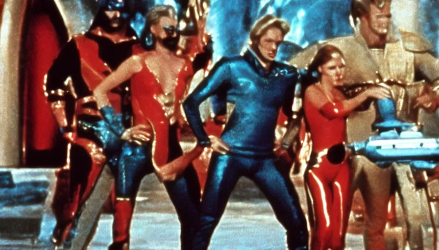 Image similar to A scene from the 1980 Flash Gordon