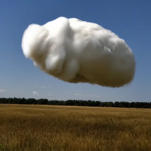 Image similar to a cloud shaped as a rabbit