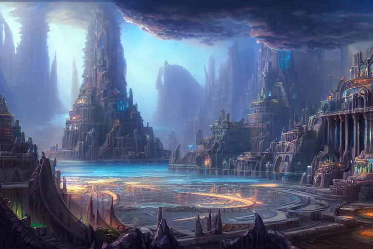 a beautiful complex insanely detailed matte painting | Stable Diffusion