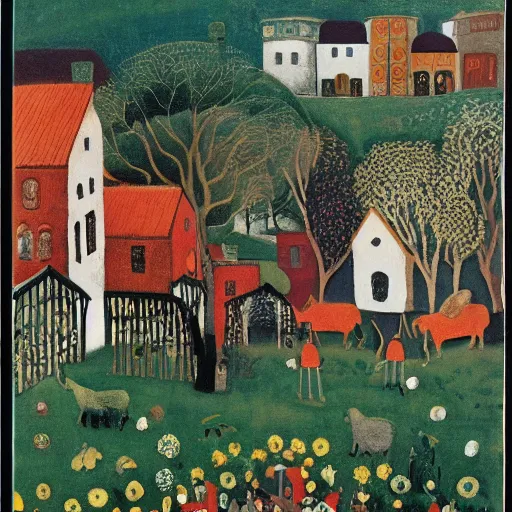 Prompt: woodstock by dora carrington