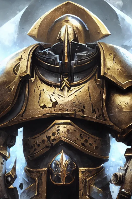 Image similar to armor portrait heros warhammer 4 0 k horus heresy fanart - the primarchs emperor by johannes helgeson animated with vfx concept artist & illustrator global illumination ray tracing hdr fanart arstation zbrush central hardmesh 8 k octane renderer comics stylized