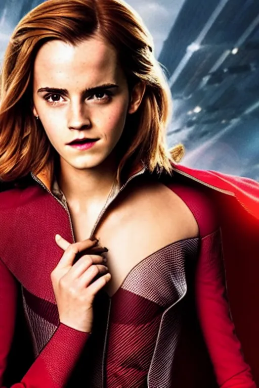 Image similar to Still of Emma Watson as Scarlett Witch