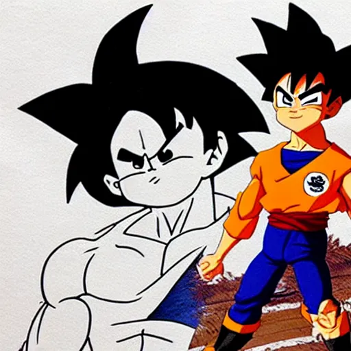 Prompt: of son goku drawn by pixar, detailed