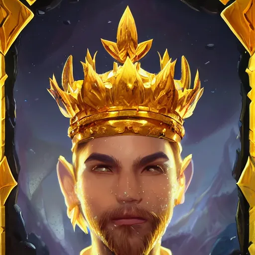 Image similar to a golden majestic crown with gemstone carved into it, floating crown, yellow magic theme, bright art masterpiece artstation. 8 k, sharp high quality artwork in style of jose daniel cabrera pena and greg rutkowski, concept art by tooth wu, blizzard warcraft artwork, hearthstone card game artwork, the crown only