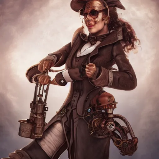 Image similar to steampunk scientist, portrait, medium shot, digital art, concept art, fantasy art, highly detailed, hd wallpaper, hdr, artstation, deviantart, behance