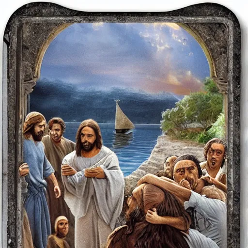 Image similar to del barco jesus meneses, horror, loan, grey, storybook realism,