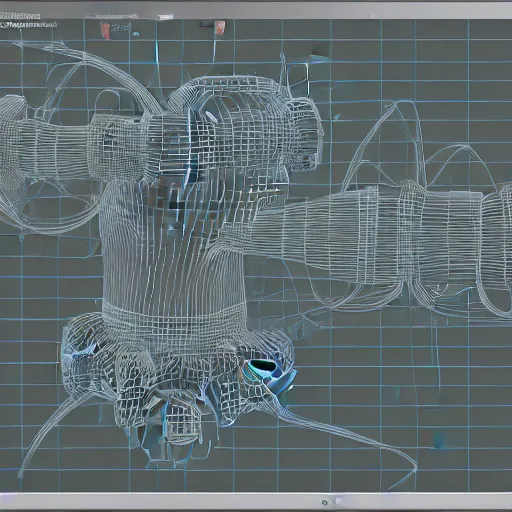 Image similar to at initial stages of development of an organism, algorithmic systems based on logic gates: yes/no, are sufficient to react to stimuli. Highly detailed 3D render in Octane and Vray