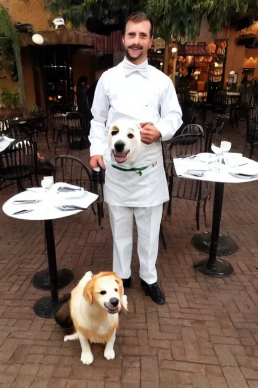 Image similar to a waiter dog