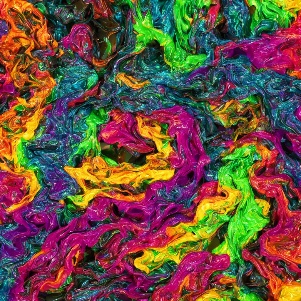 Image similar to painful pleasures by lynda benglis, octane render, colorful, 4 k, 8 k