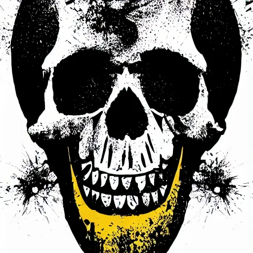 Image similar to death metal themed skull shaped microphone vector logo for a record label, dark, horrorcore, grunge, golden ratio