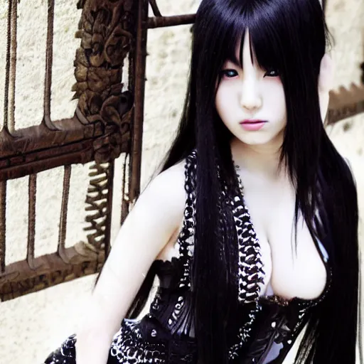 Image similar to beautiful Goth Japanese girl