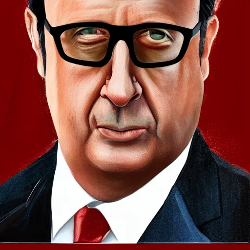 Prompt: a selfie of François Hollande in the show Baywatch, highly detailed, digital painting, artstation, concept art, smooth, sharp focus, illustration, mustach