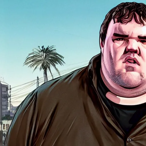 Image similar to hodor in gta v, cover art, good detail