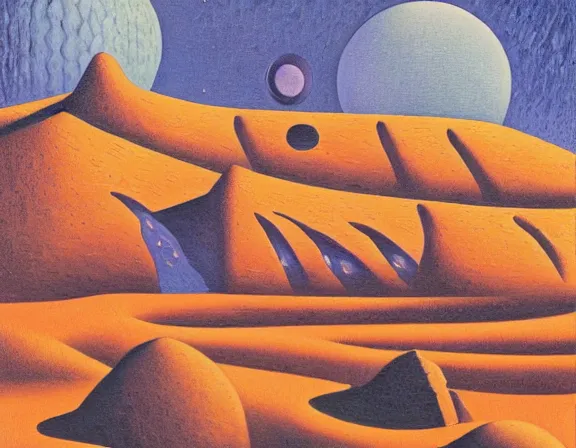 Image similar to a village on the surface of mars, by ansel adams and jean metzinger, oil on canvas