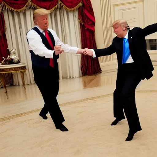 Image similar to donald trump dancing ricardo milos dance