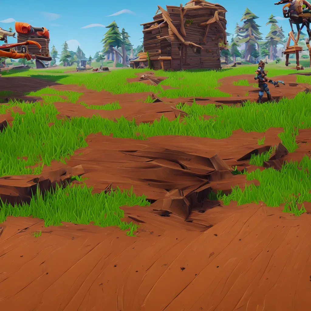 Prompt: Stylized fortnite style wood texture