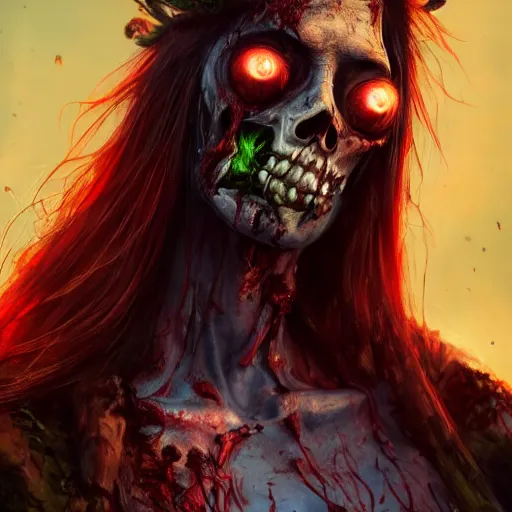 Prompt: Zombie, full body shot, fantasy, medieval, vivid colors, elegant, concept art, sharp focus, beautiful face, digital art, Hyper-realistic, 4K, Unreal Engine, Highly Detailed, HD, Dramatic Lighting by Brom, trending on Artstation