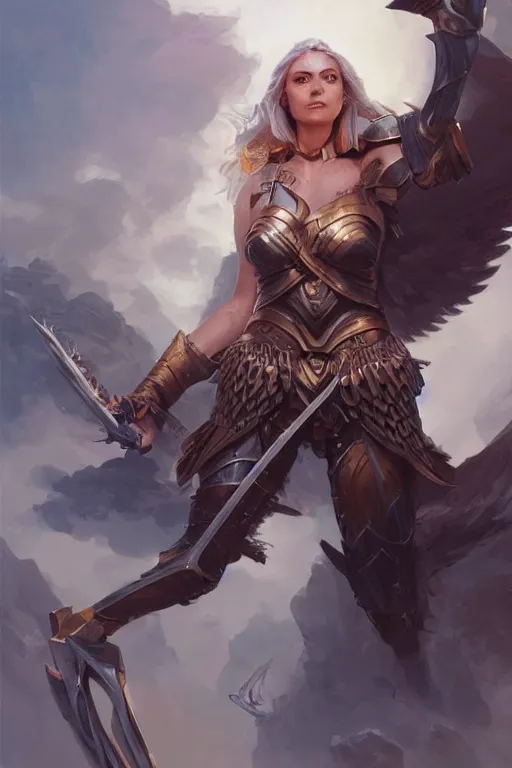 Image similar to amazon valkyrie athena, d & d, fantasy, portrait, highly detailed, headshot, digital painting, trending on artstation, concept art, sharp focus, illustration, art by artgerm and greg rutkowski and magali villeneuve