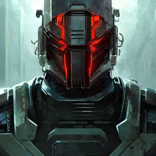 Image similar to portrait of sam worthington by greg rutkowski as a character from dead space