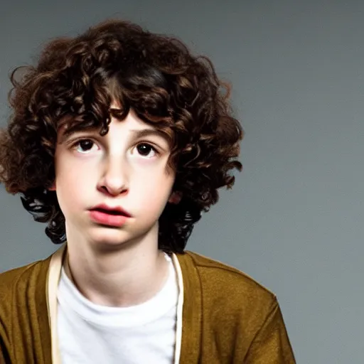 Image similar to Finn WolfHard with Stranger Things in comic style, hq, 4k