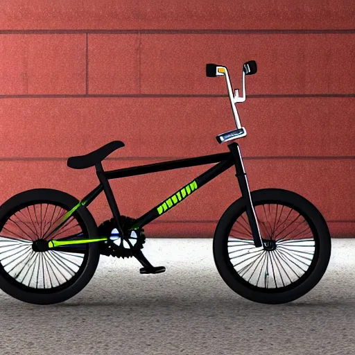 Prompt: a 3 d render of a bmx bike