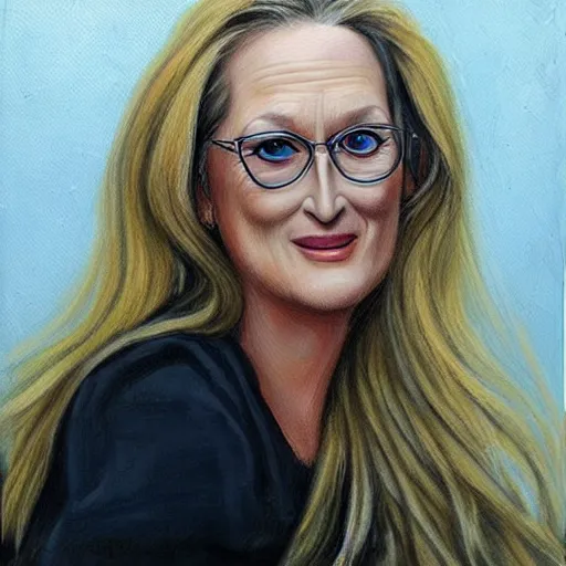 Image similar to “Meryl Streep portrait, Tanya Shatseva”