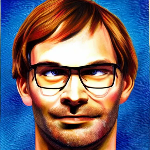 Image similar to jeffrey dahmer in euphoria series, oil painting, ultradetailed, digital painting, ultradetailed