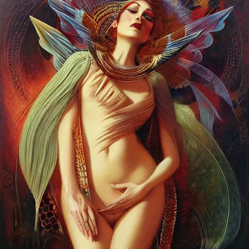 Prompt: the goddess of love, by karol bak