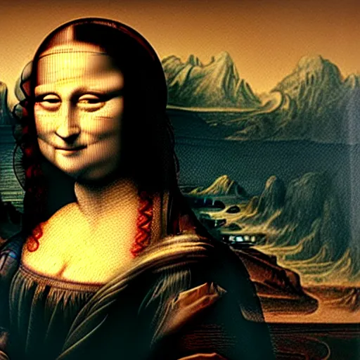 Prompt: upside down mona lisa