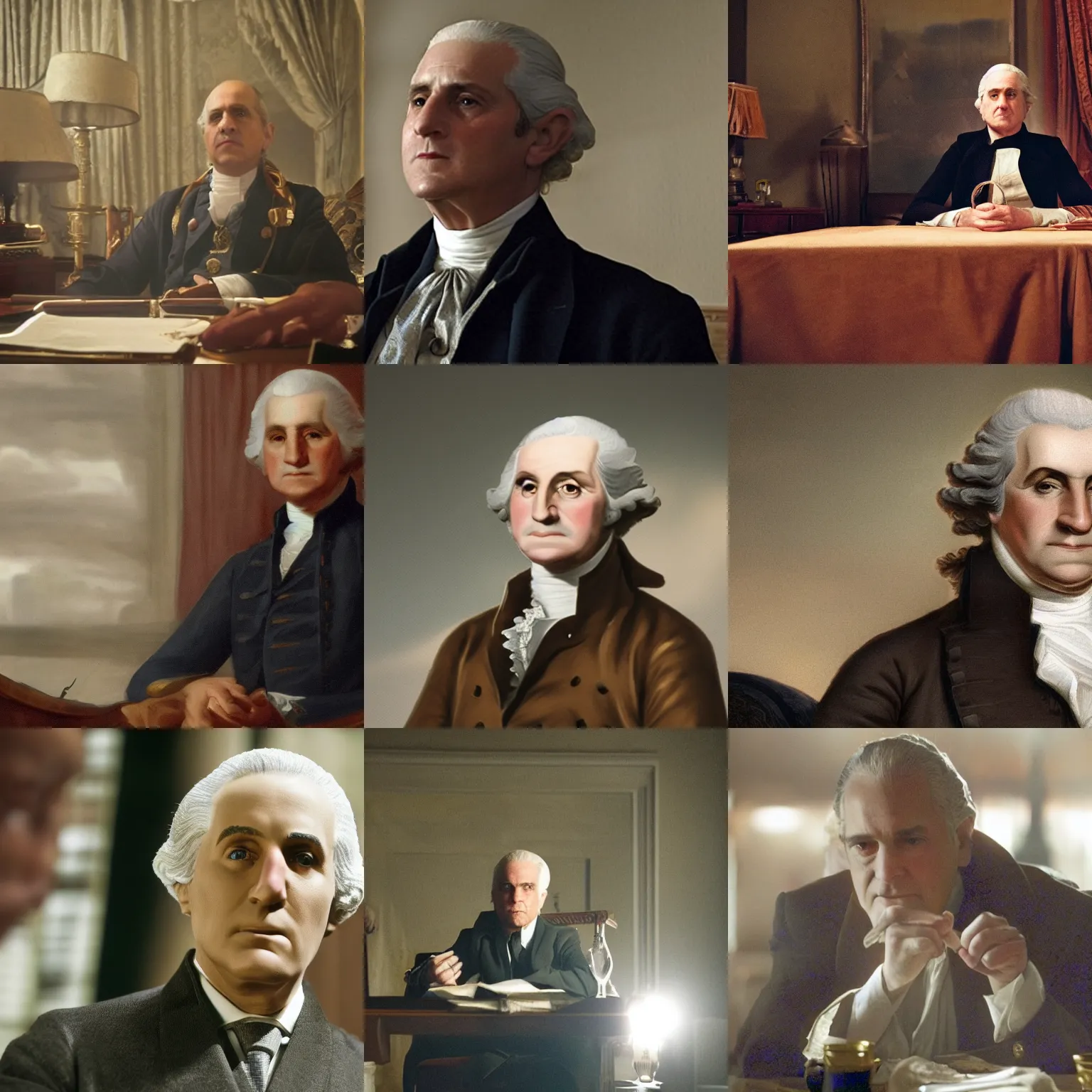 Image similar to george washington, still from the the sopranos, directed by david chase, volumetric lighting, cinematic, dramatic