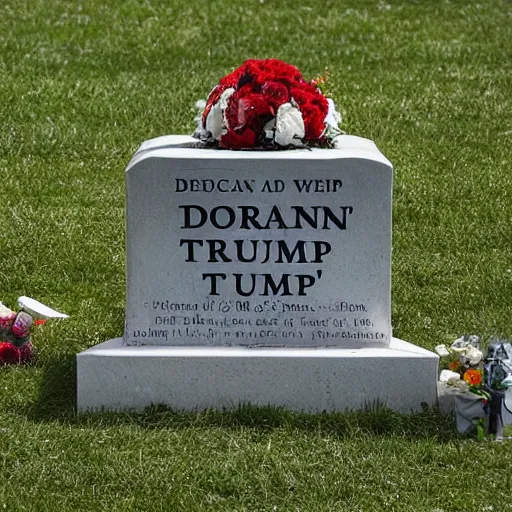 Image similar to The grave of Donald Trump