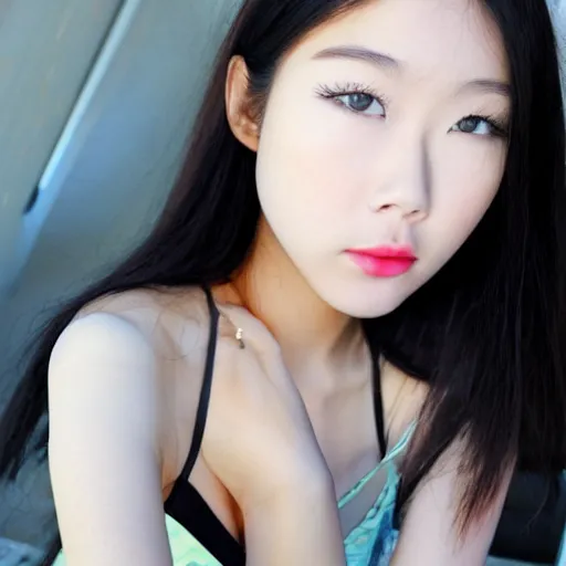 Prompt: pretty asian girl full face