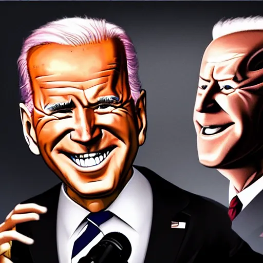 caricature of Joe Biden going Super Saiyan saying Dark | Stable ...