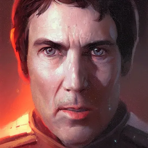 Image similar to portrait of a man by greg rutkowski, wedge antilles, star wars expanded universe, he is about 7 0 years old, wearing general ´ s uniform of the galactic alliance, digital painting, artstation, concept art, smooth, sharp foccus ilustration, artstation hq