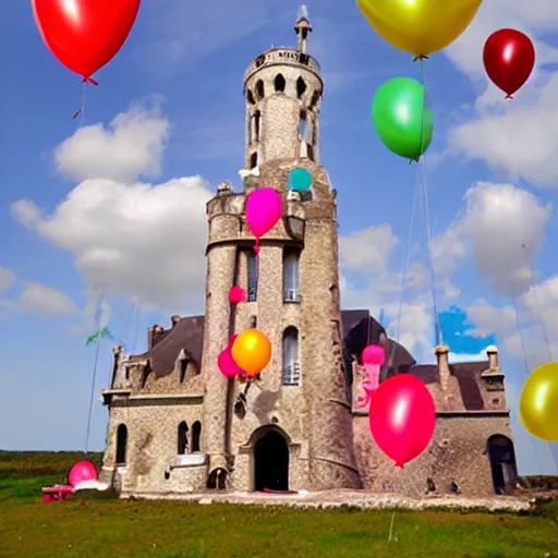 Image similar to photo of bretagne with giant birthday balloons