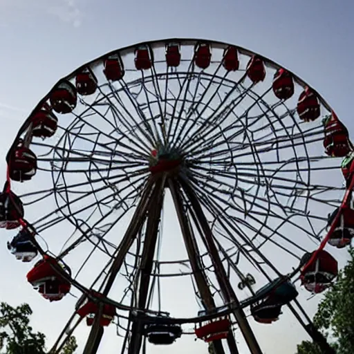 Image similar to A ferris-wheel made from bones