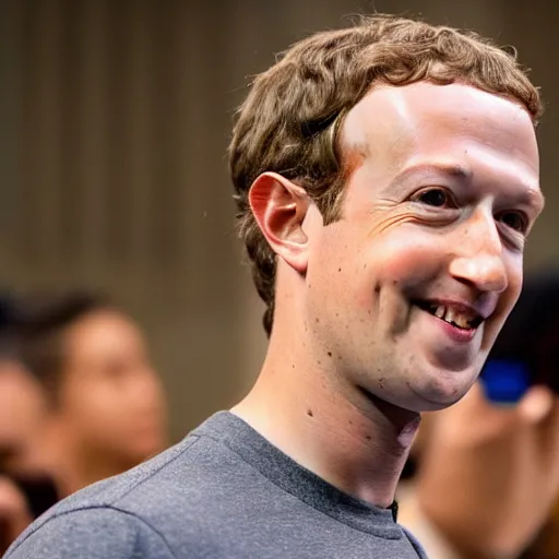 Prompt: Mark Zuckerberg with yellow lemon looking skin