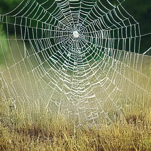 Prompt: spider web in the shape of a sheep